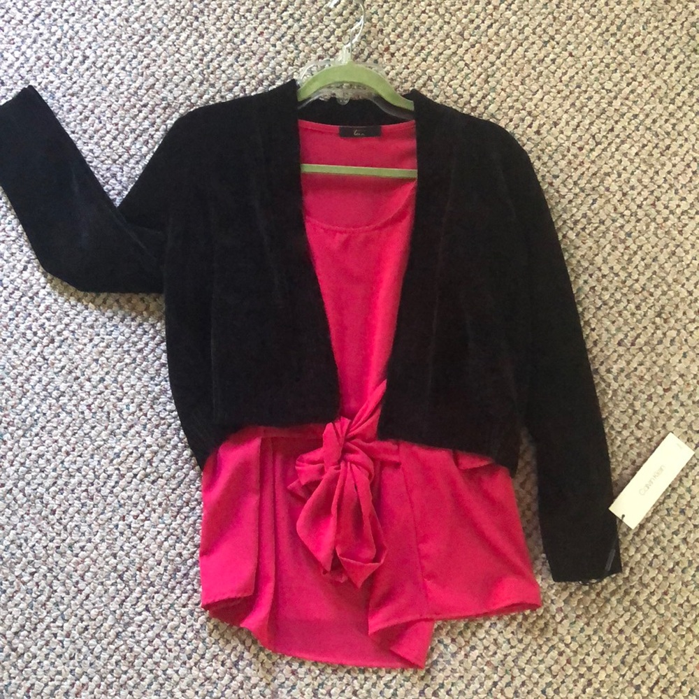 NWT Calvin Klein cropped cardigan